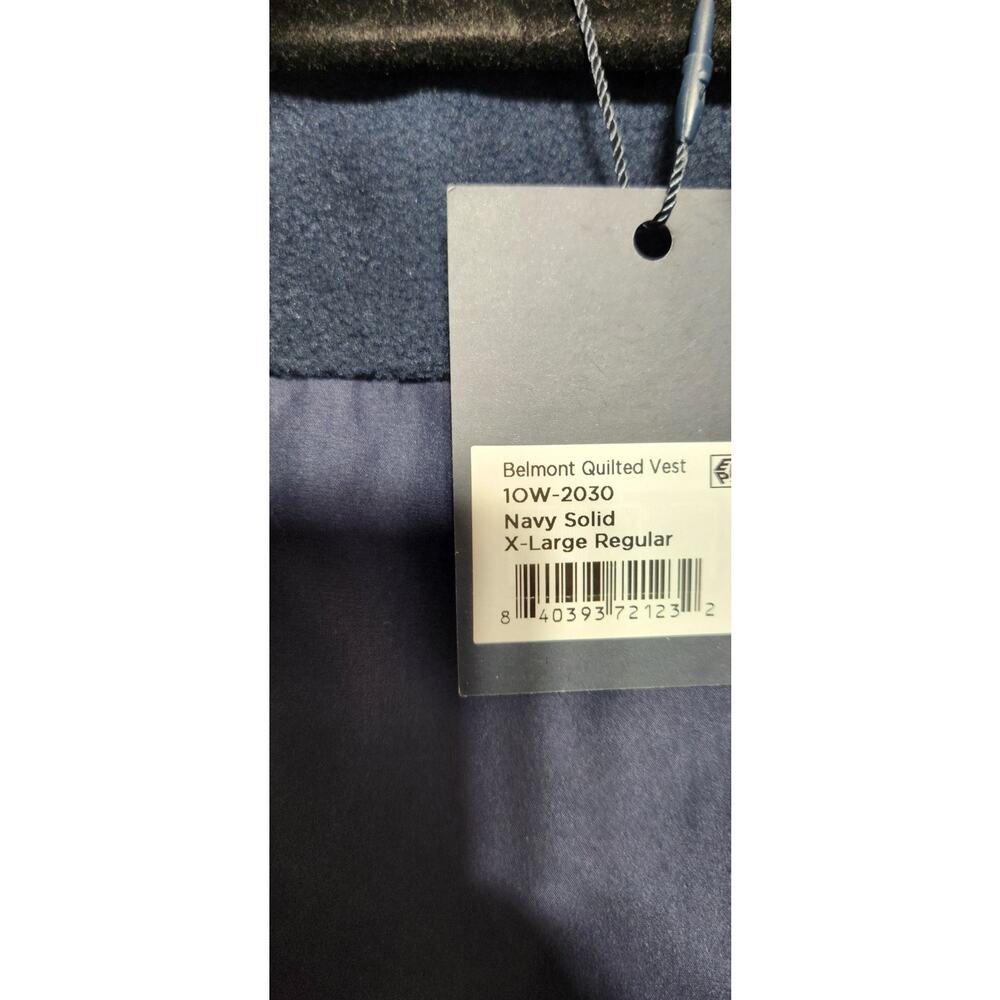 MIZZEN+MAIN Belmont Quilted Vest Men's Size XL Navy Solid NWT - Picture 5 of 12